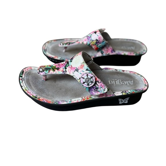 Alegria Carina Lighten Up Floral Thong Sandals Size 37 US 7-7.5 Comfort Cottage - Picture 5 of 9